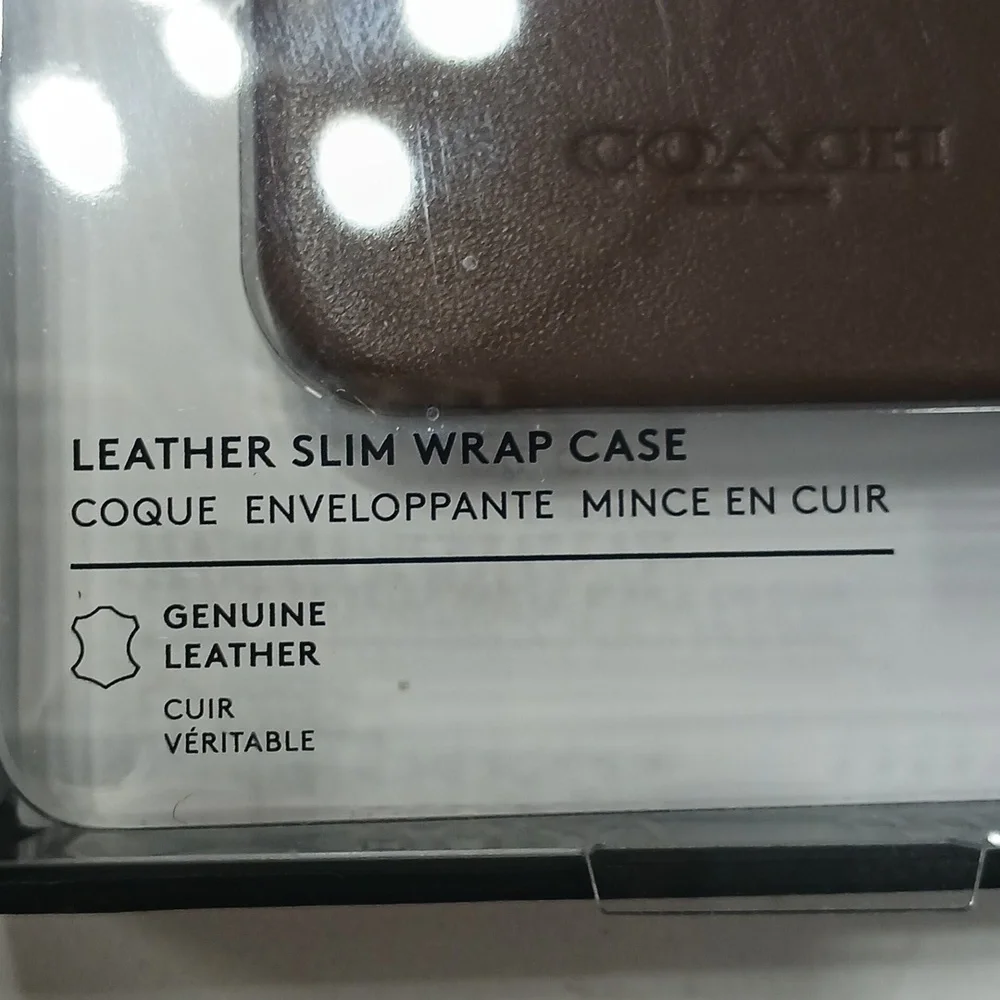 Coach Brown Leather iPhone Case, IPhone 5.4